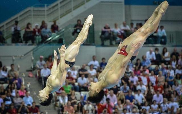 跳水男子个人单板比赛惊险系数颇高，难舍难分